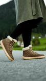 Boots Olivia - Warm Leather Winter Boots with Merino Wool Lining - MyMara