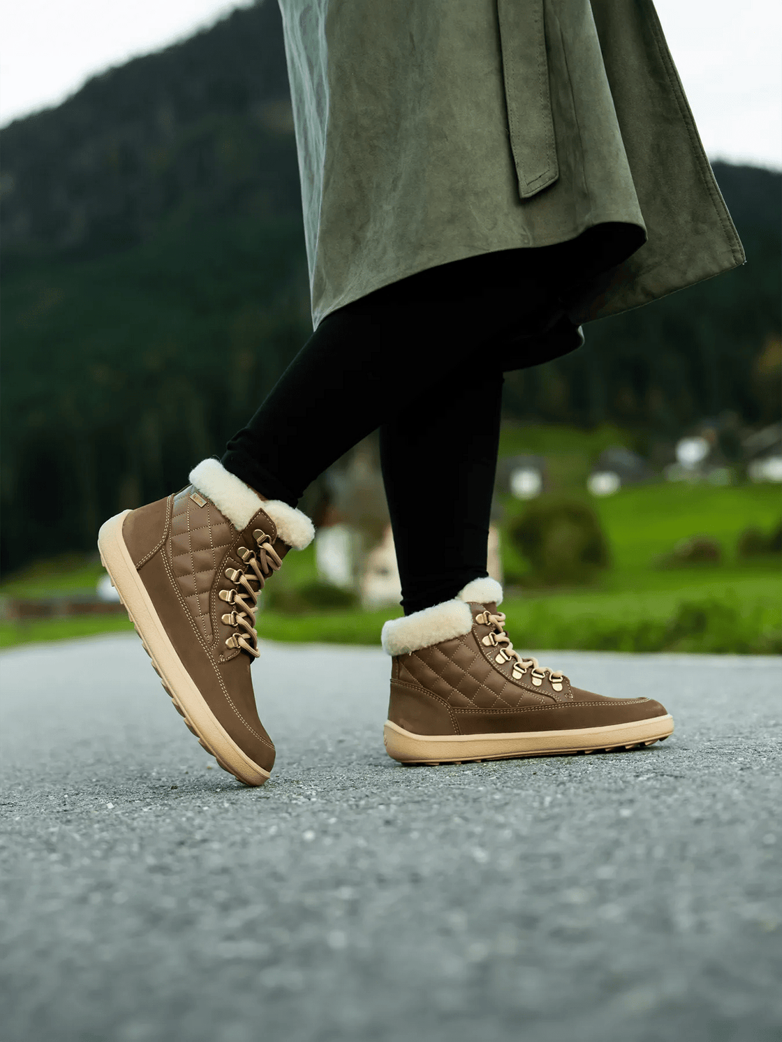 Boots Olivia - Warm Leather Winter Boots with Merino Wool Lining - MyMara