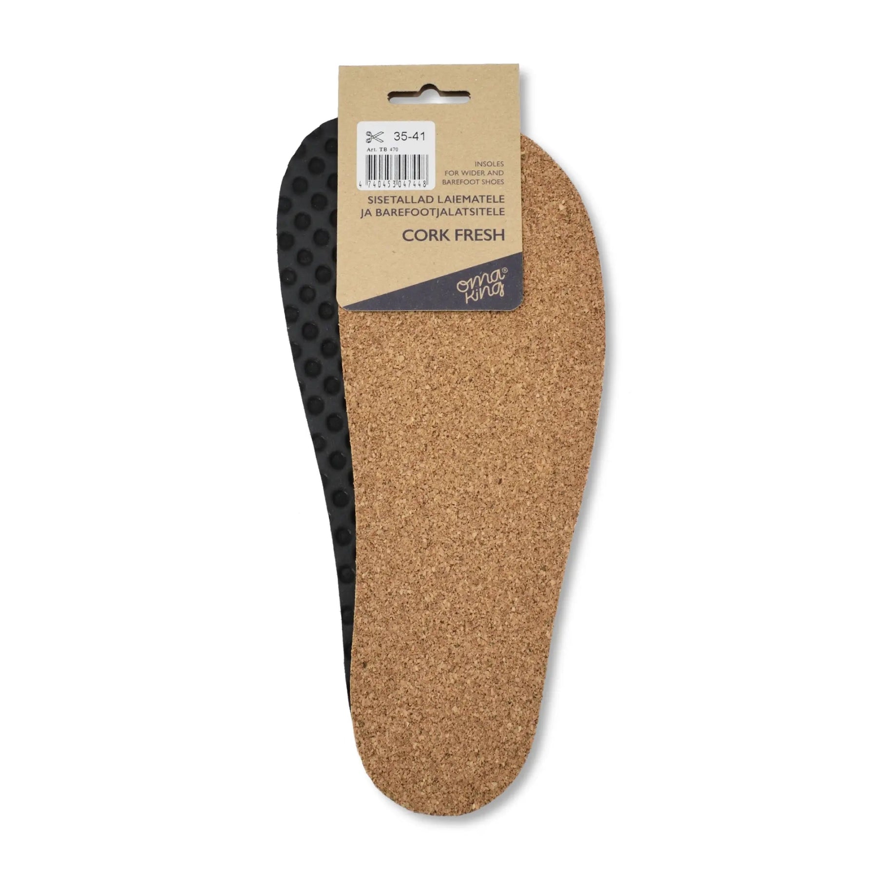Cork fresh insoles for wider and barefoot shoes - MyMara