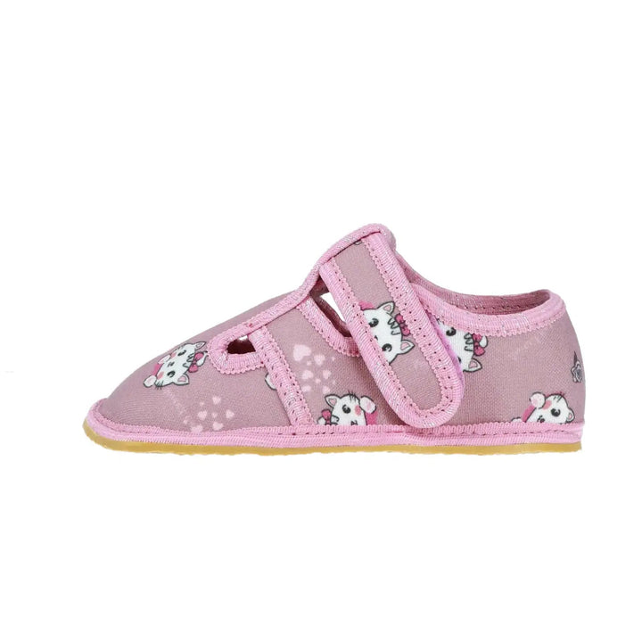 Kids Barefoot Slippers "Pink Cat" - MyMara