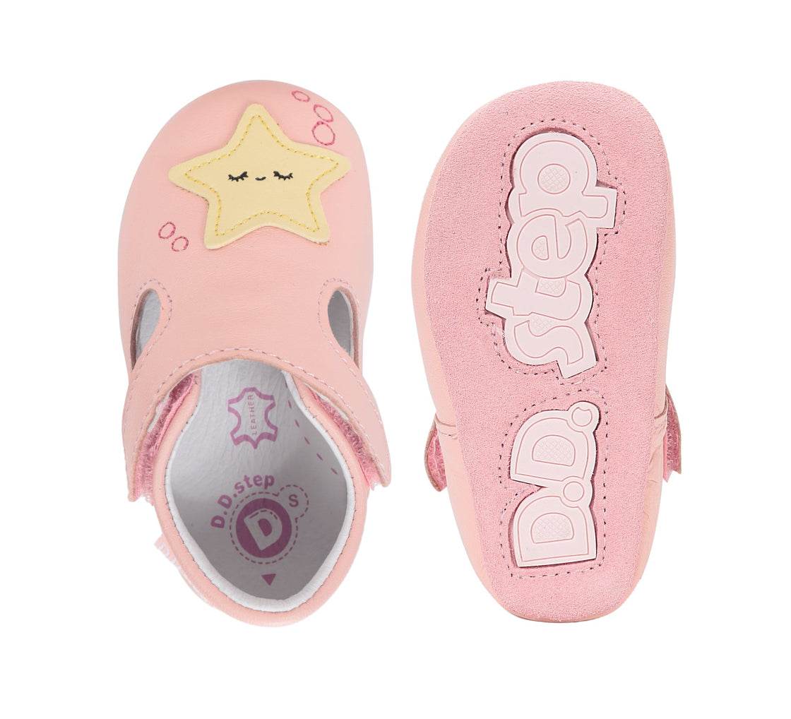 Leather Slippers for Prewalkers Star - MyMara