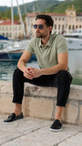Moccasins Amadeus - Men's Leather Moccasins with Metal Buckle - MyMara