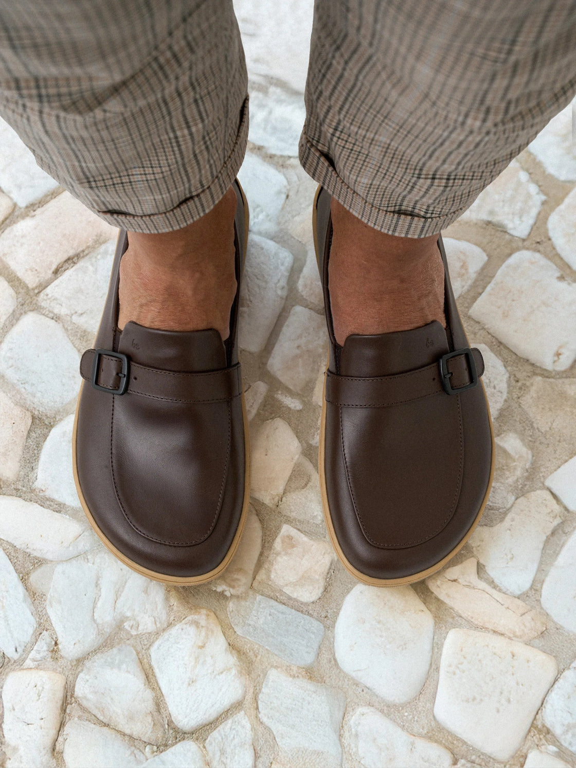 Moccasins Amadeus - Men's Leather Moccasins with Metal Buckle - MyMara