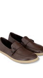 Moccasins Amadeus - Men's Leather Moccasins with Metal Buckle - MyMara