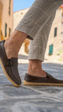 Moccasins Amadeus - Men's Leather Moccasins with Metal Buckle - MyMara