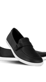 Moccasins Amadeus - Men's Leather Moccasins with Metal Buckle - MyMara