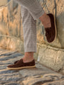 Moccasins Portsiders - Elegant Leather Loafers with Tassels - MyMara