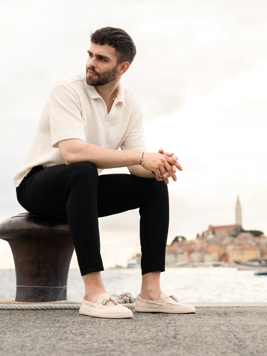 Moccasins Portsiders - Elegant Leather Loafers with Tassels - MyMara