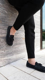 Moccasins Portsiders - Elegant Leather Loafers with Tassels - MyMara