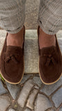 Moccasins Portsiders - Elegant Leather Loafers with Tassels - MyMara