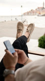 Moccasins Portsiders - Elegant Leather Loafers with Tassels - MyMara